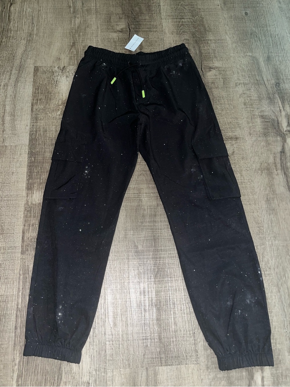 Rockets Of Awesome Boys Black Metallic Jogger Pants Size 8 NWT